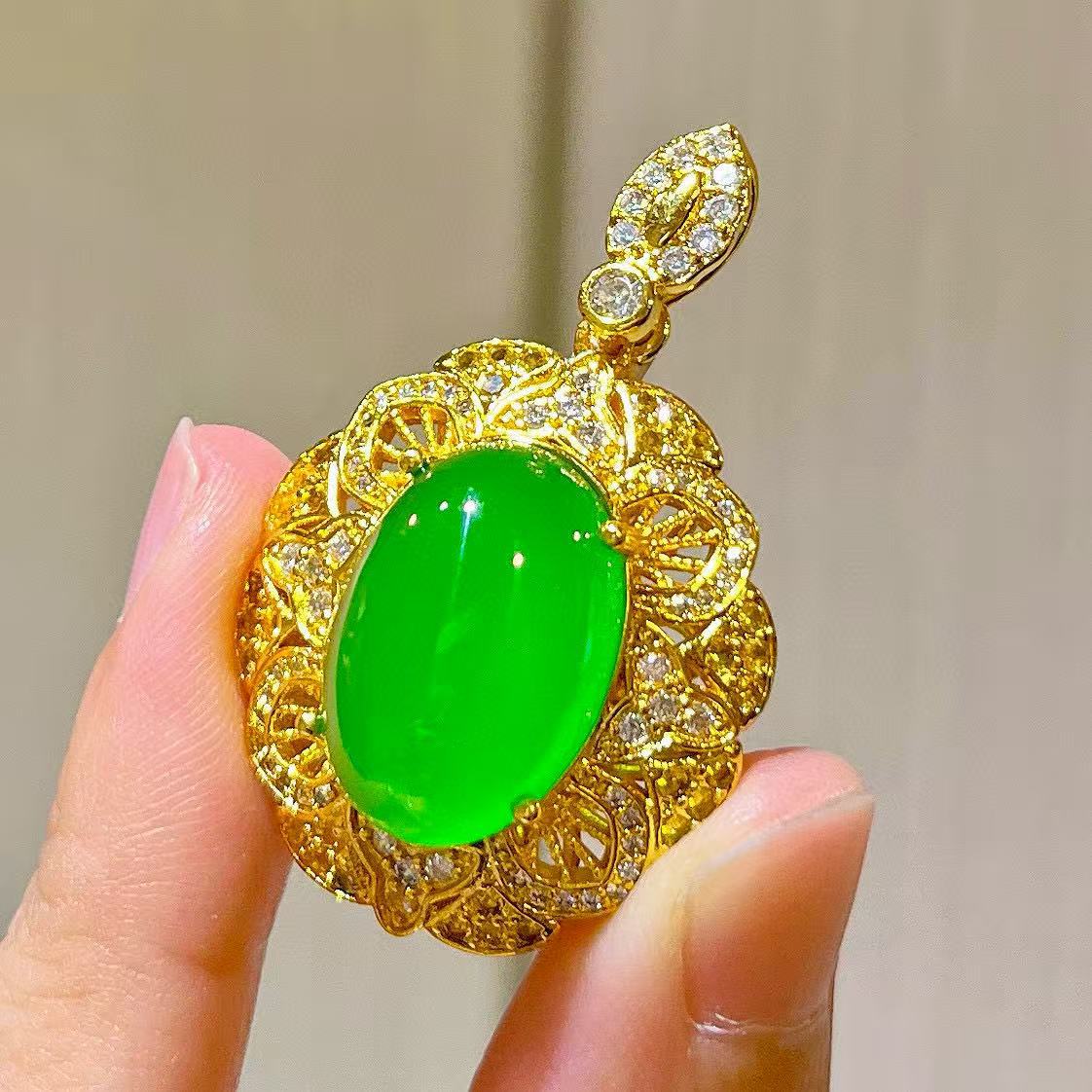Haute Couture Natural Jade Pendant
