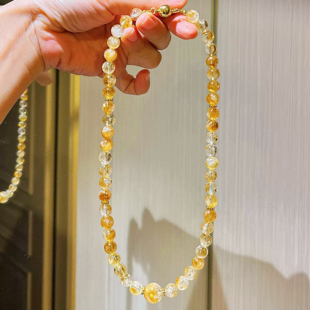 Maillard High Quality Natural Citrine Necklace